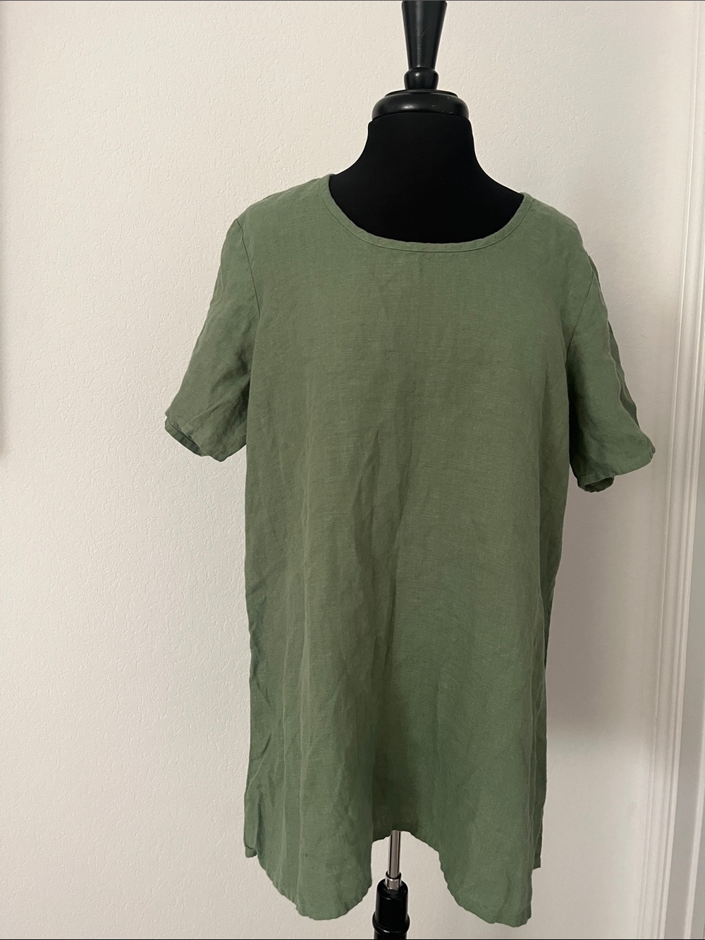FLAX Green Linen top/tunic